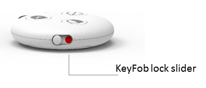 Keyfob lockslider
