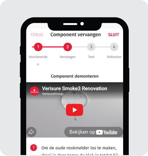 Stap 6 rookmelder vervangen