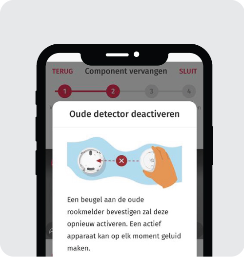 Stap 7 rookmelder vervangen
